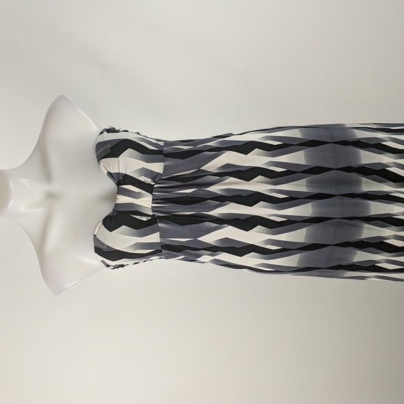 Katies Dresses Katies Dress Size Medium Grey Black White Strapless